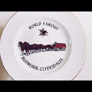 Vintage Budweiser Clydesdales World Famous Plate